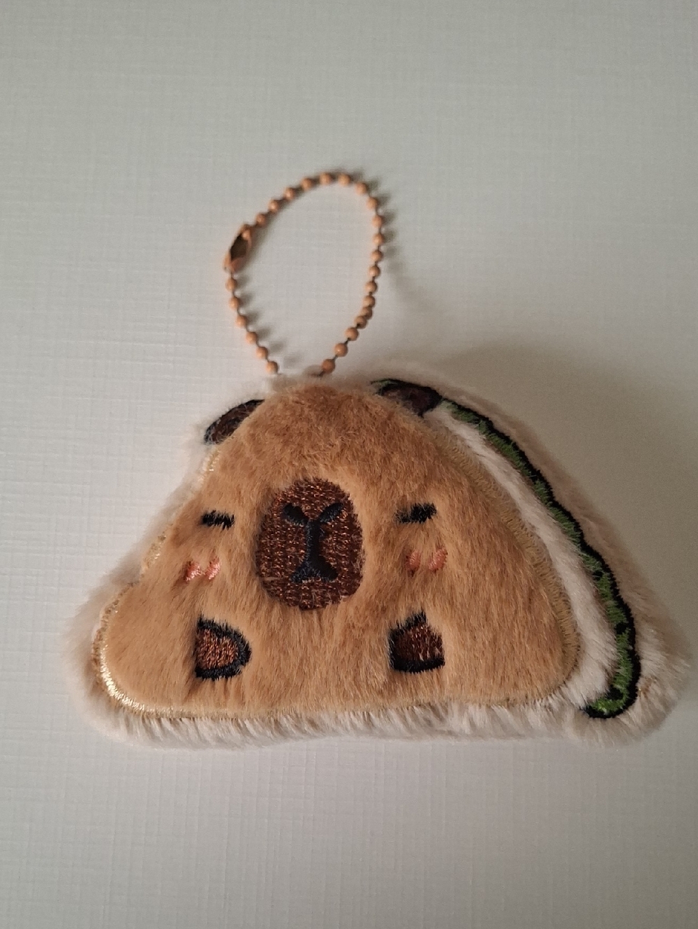 Capybara Sandwich Charm Keychain